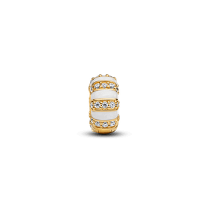 Charm de Clip Esmalte y Gemas Dorado