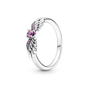 Anillo Alas de Ángel Relucientes en Plata
