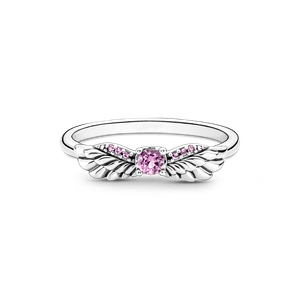Anillo Alas de Ángel Relucientes en Plata