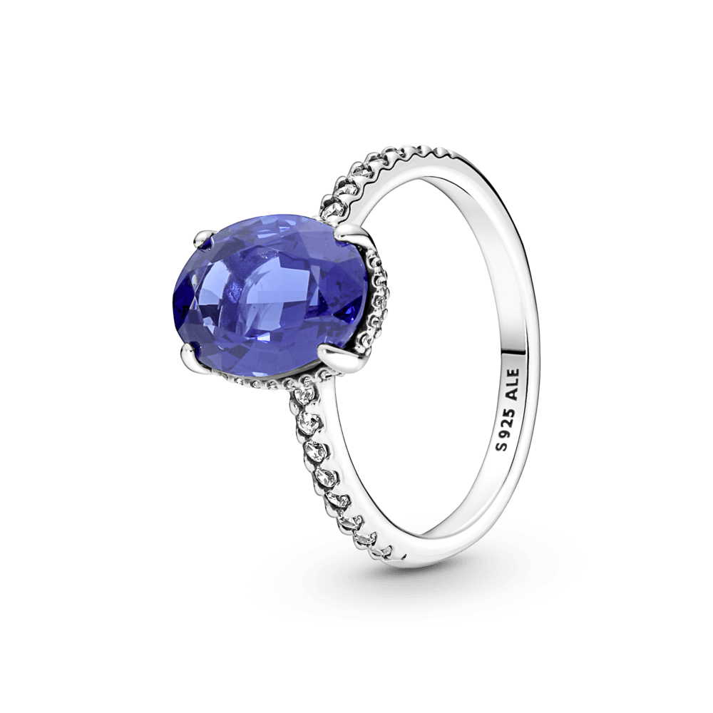 Anillo de Compromiso en Plata de Ley Halo Brillante|Pandora