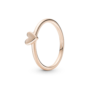 Anillo Corazón de Diseño Libre Recubrimiento en Oro Rosa 14K