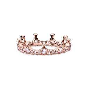 Anillo Corona Encantada Recubrimiento en Oro Rosa de 14K