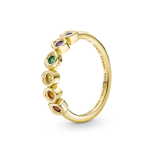 Anillo Gemas del Infinito de The Avengers de Marvel Recubrimiento Oro 14K
