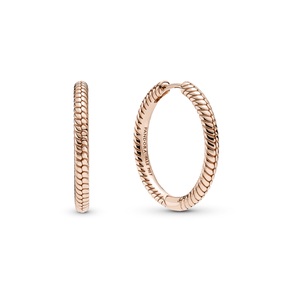 Aretes Pandora Oro Rosa Pandora Argollas Aretes Cuadrados Halo Oro