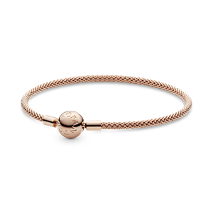 Brazalete de Malla Pandora Moments en Recubrimiento en Oro Rosa de 14K
