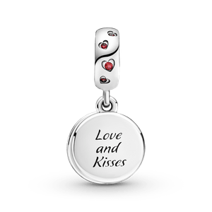 Charm Colgante Amor y Besos con Mickey Mouse y Minnie Mouse de Disney.