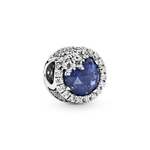 Charm Azul con Copos de Nieve