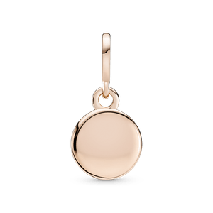 Charm Colgante Corona O Reluciente con Pavé Recubrimiento en Oro Rosa de 14K