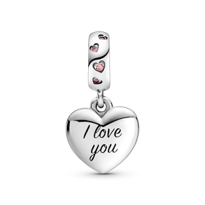 Charm Colgante Corazón con la Inscripción Mamá
