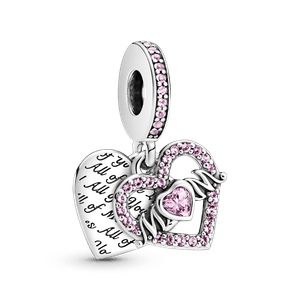 Charm Colgante Corazón y Mamá