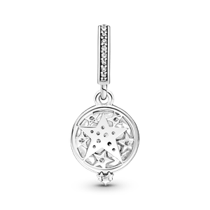 Charm Colgante Doble en Plata de Ley Estrella Magnificada