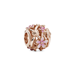 Charm Margarita Openwork Recubrimiento en Oro Rosa