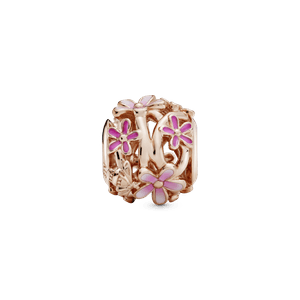 Charm Margarita Openwork Recubrimiento en Oro Rosa