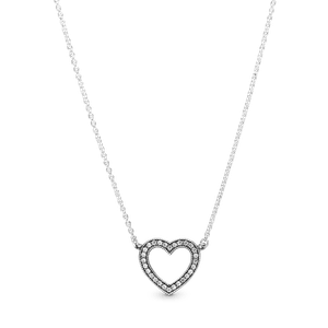 Collar Corazón Abierto Resplandeciente