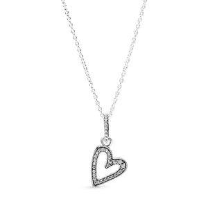 Collar Corazón Diseño Libre Resplandeciente