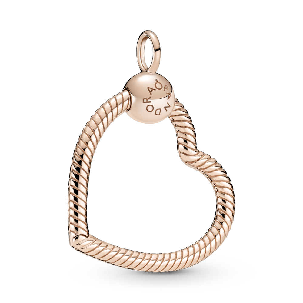 Dije Corazón Pandora Moments Recubrimiento en Oro Rosa de 14K