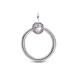 Dije O Pandora Moments Pequeño Pavé Rosa