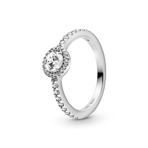 Anillo Clásico con Halo Brillante Pandora Plata Esterlina
