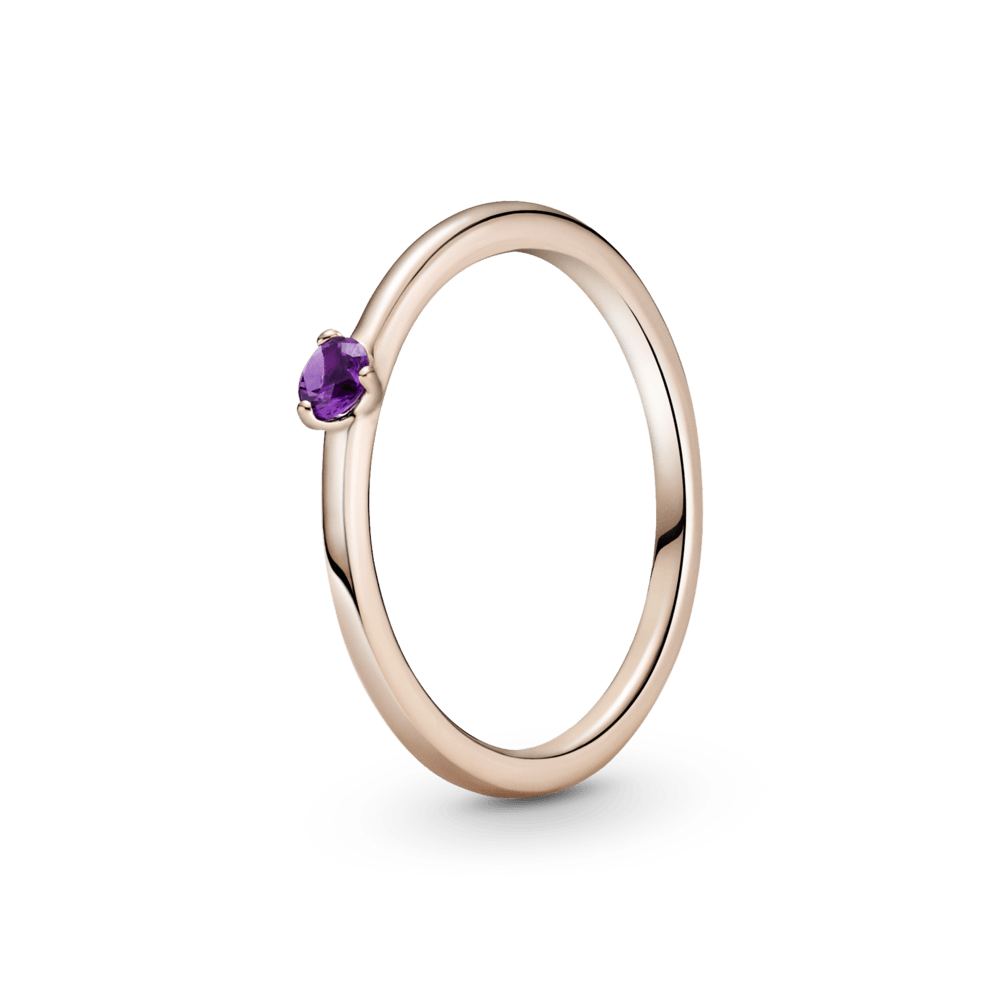 Anillo Solitario Anillos Pandora Oro Anillo Solitario Morado