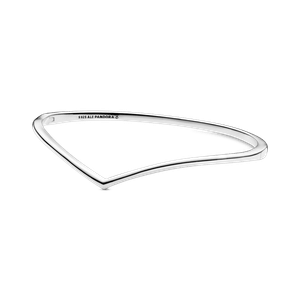 Brazalete Rígido Hueso de Los Deseos Pulido Pandora Plata Esterlina