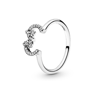 Anillo con Silueta de Minnie de Disney y Cz Clara