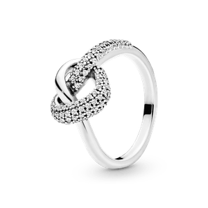Anillo Corazones Anudados Brillantes