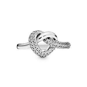 Anillo Corazones Anudados Brillantes