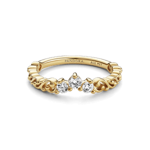Anillo Tiara Remolino Real Dorado