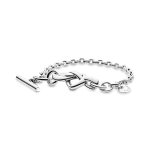 Brazalete Barra T Corazón Anudado
