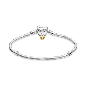 Brazalete Cadena de Serpiente con Broche de Corazón de Disney Pandora Moments
