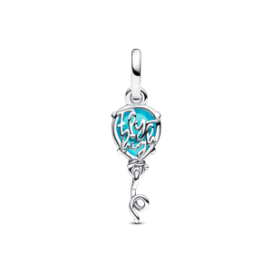 Charm Colgante Globo Cristal de Murano Azul