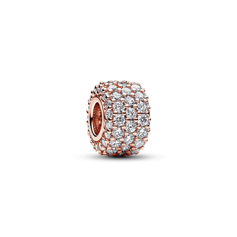Charm Triple Fila de Brillante Pavé Rosa | Pandora - Pandora™ PA ...