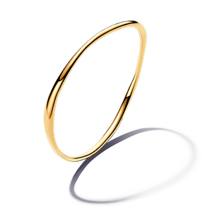 Brazalete Rígido Forma Orgánica Dorado