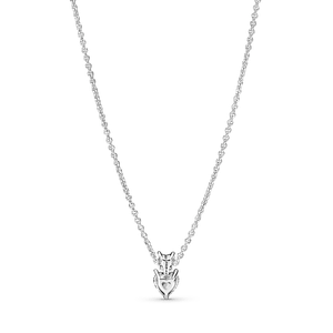 Collar Collier con Pendiente de Corazón Doble Reluciente
