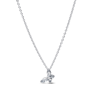 Collar con Colgante Mariposa Plateado