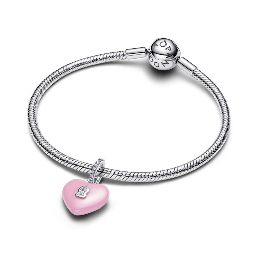 Charm Colgante Candado Corazón de Ceramica Rosa|Pandora - Pandora™ PA ...